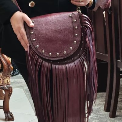 Genuine leather crossbody bag