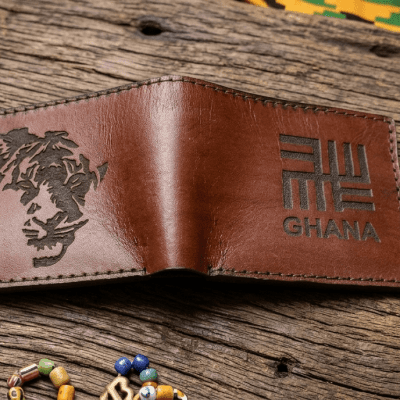 Genuine leather wallet with an African spirit.