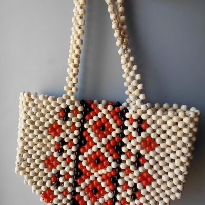Beaded beach bag