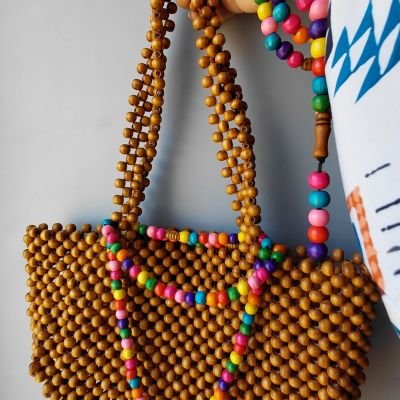  شنط بحر خرز سادة مع السبحة الالوان