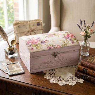 Floral Wooden Keepsake box