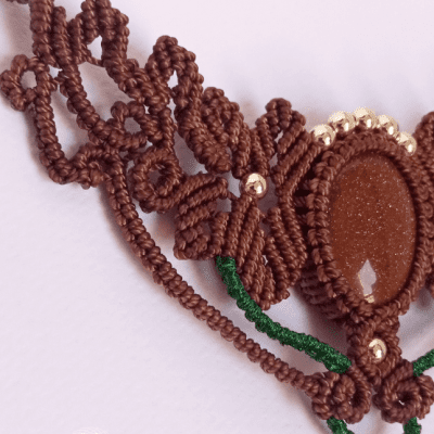 Micromacrame Celestial Bloom
