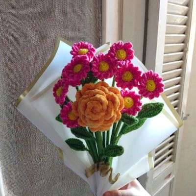 بوكيه ورد كروشيه 