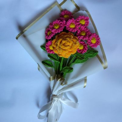 بوكيه ورد كروشيه 