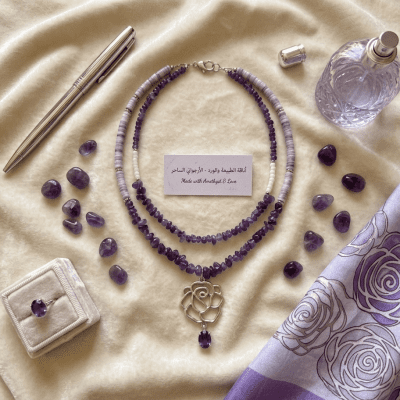 🌸 Amethyst Flower Necklace