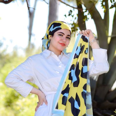 جاكوار اصفر 💛 شيفون