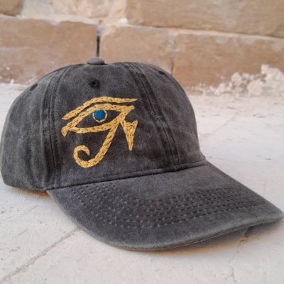 كاب قطن جينز تطريز فرعونى يدوى
