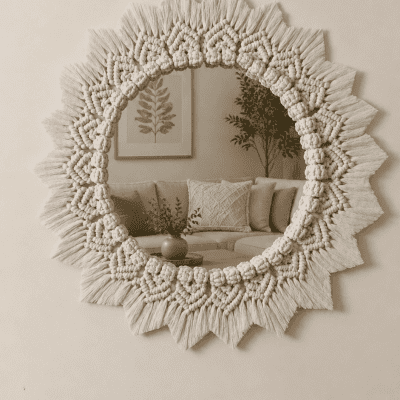 Macrame mirrors