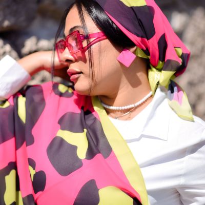 جاكوار فوشيا 💗 شيفون 