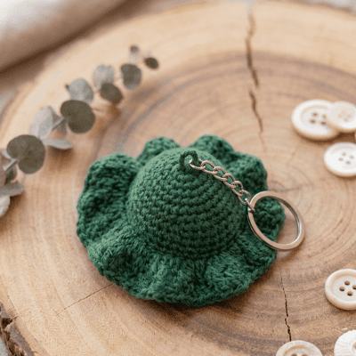 Handmade Crochet Doll Keychain &ndash; Mini Bag Charm 💙