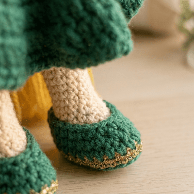 Handmade Crochet Doll Keychain &ndash; Mini Bag Charm 💙