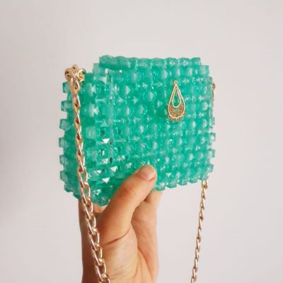  حقيبة كريستال صغيرة ميلت جرين