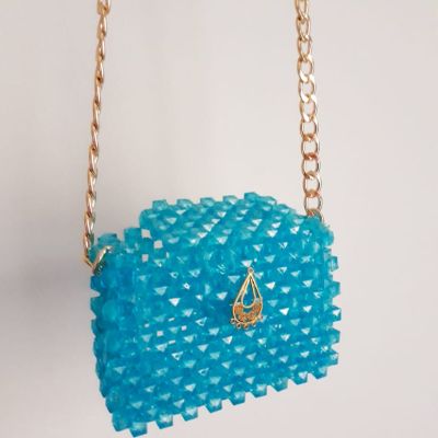 Mini crystal bag baby blue