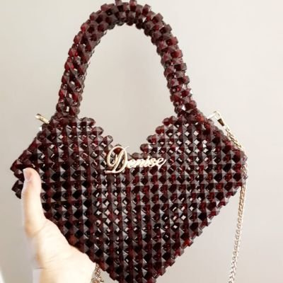 شنطة قلب كريستال  