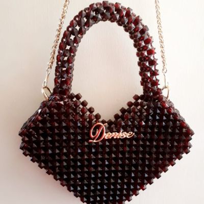 شنطة قلب كريستال  