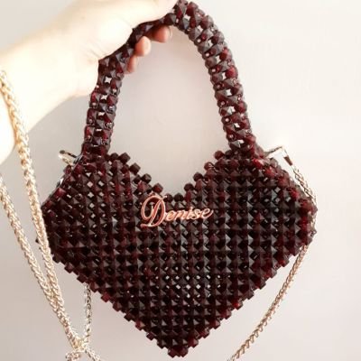 شنطة قلب كريستال  