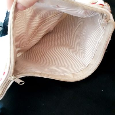 Linen seashell clutch