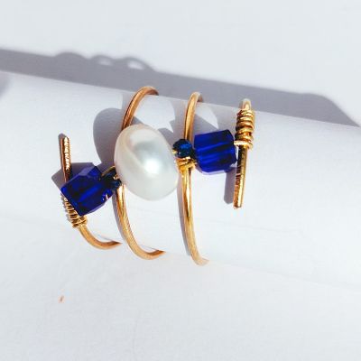 طقم اللؤلؤ الطبيعي مزارع  مياه عذبة وكريستال 