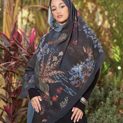 Rainforest night chiffon scarf