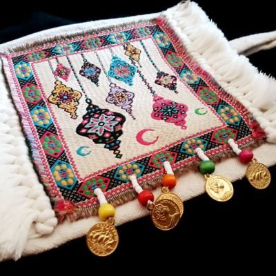 Bedouin linen clutch