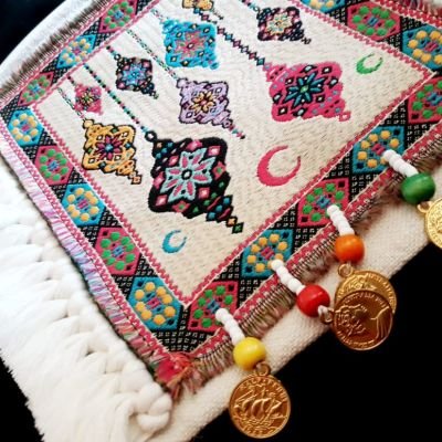 Bedouin linen clutch