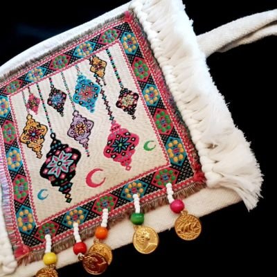 Bedouin linen clutch