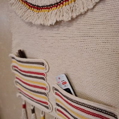 مراية حائط من نسيج النول و خيوط القطن 