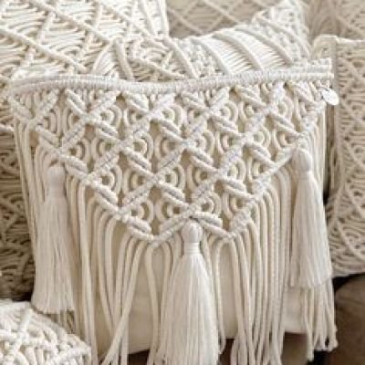 Macrame cushion