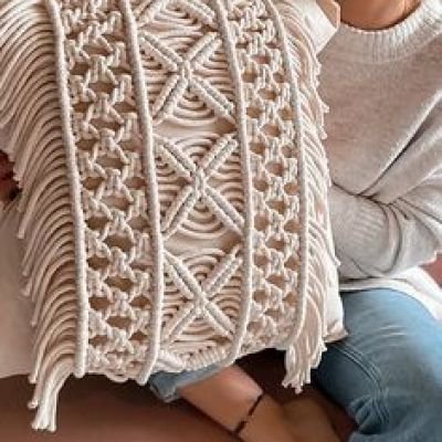 Macrame cushion