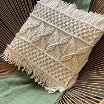 Macrame cushion