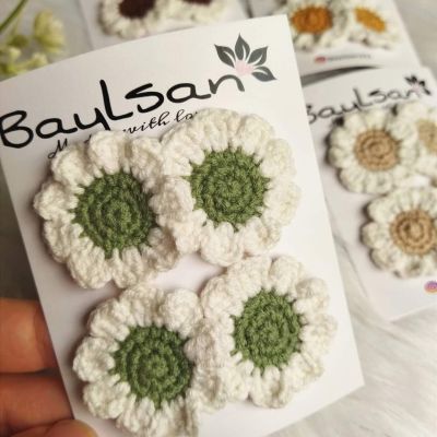 double clips.. double sunflower 