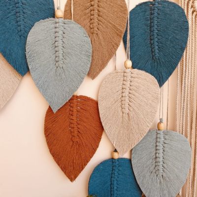 Large macrame leaves wall hanging 