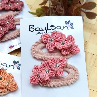 double clips.. triple flower