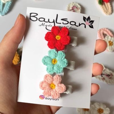 ٣ مشبك صغير ميني فلاور ألوان 