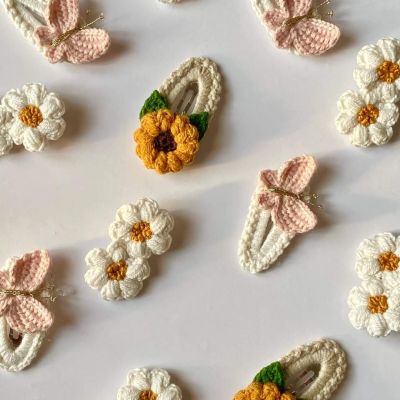 double clips.. colored butterflies