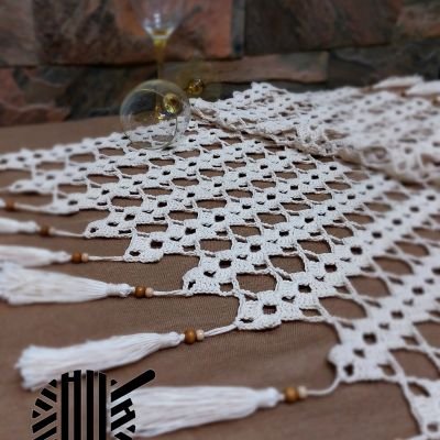 مفرش كروشيه ستايل بوهو 