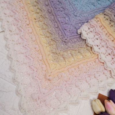 Alpaca crochet scarf 