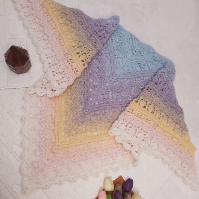 Alpaca crochet scarf 