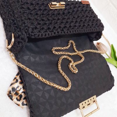 Elegant crochet bag.