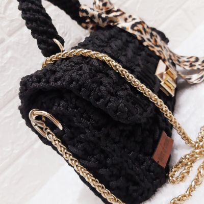 Elegant crochet bag.