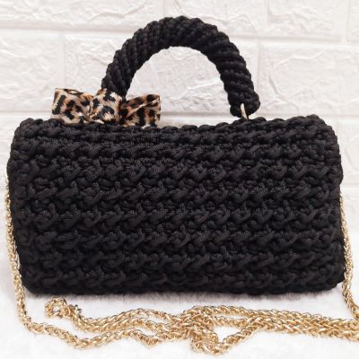 Elegant crochet bag.