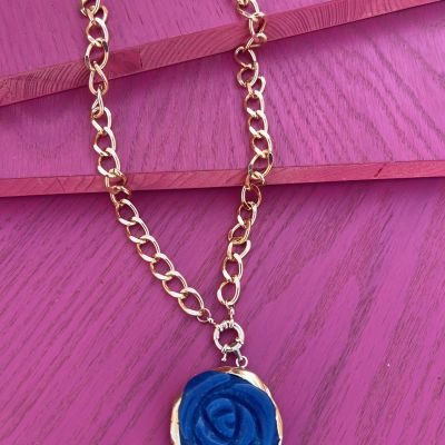 سلسله مطليه دهب مع دلايه ورده