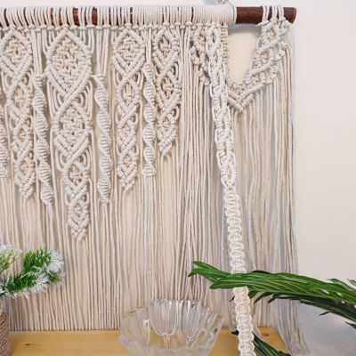 جدارية مكرمية برف خشب