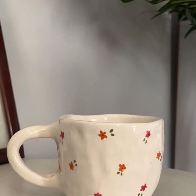 Floral  ceramic mug