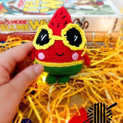 Amigurumi mdal as watermellon 