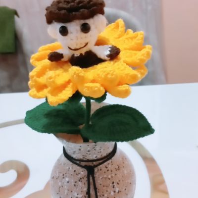 دميه داخل زهره دوار الشمس 