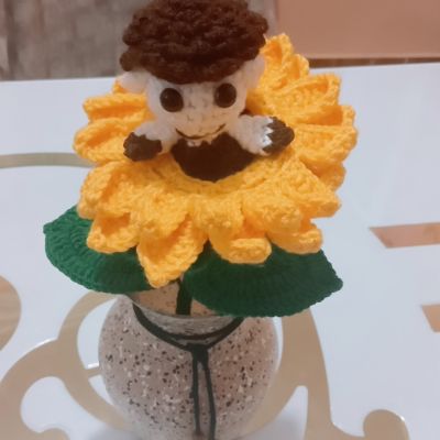 دميه داخل زهره دوار الشمس 