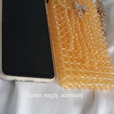 جراب موبايل خرز ذهبى كريستال 