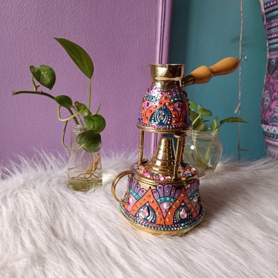 Set of Brass coffee maker with coffee pot 3