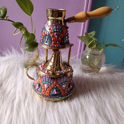 Set of Brass coffee maker with coffee pot 3